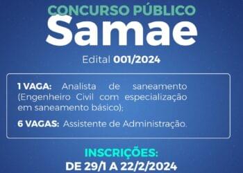 Concurso SAMAE Ibiporã PR: Salários de R$ 6,1 MIL!