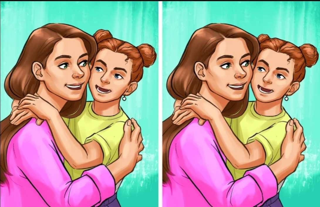 Teste de concentração: Encontre a diferença entre as duas imagens de mãe em 10 segundos