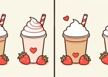Jogo das diferenças: Encontre 3 erros entre as imagens do milkshake em 10 segundos