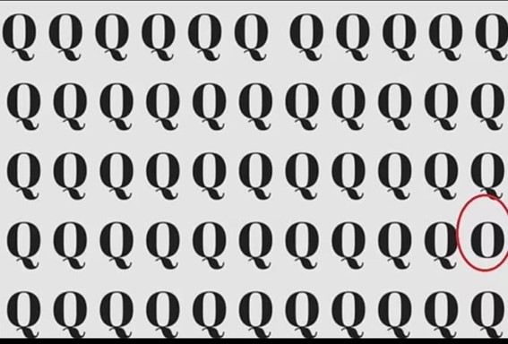 Teste de agilidade visual: encontre a letra O entre Q’s em apenas 10 segundos