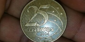 Moeda 25 centavos 2004