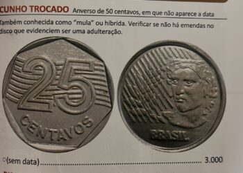 Moeda 25 centavos sem data