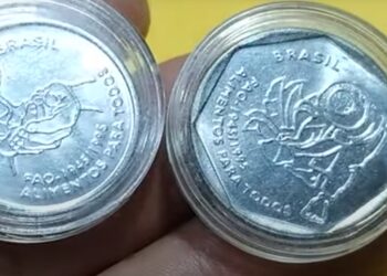 Moedas de 10 e 25 centavos FAO