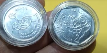 Moedas de 10 e 25 centavos FAO