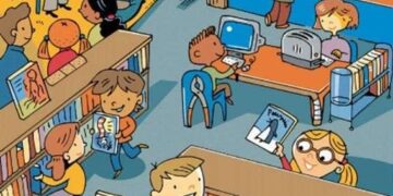 Desafio com ilusão de ótica: encontre a escada na biblioteca em 10 segundos