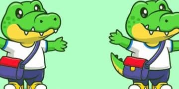 Jogo dos 3 erros: encontre as diferenças entre as imagens do jacaré em apenas 10 segundos