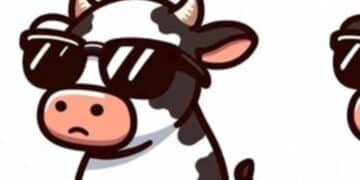 Encontre três erros entre as imagens da vaca e resolva esse jogo das diferenças em 10 segundos