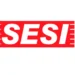Logo do SESI, destacando o nome em branco sobre um fundo vermelho.