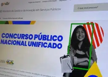 Página oficial do Concurso Público Nacional Unificado exibida em um site governamental.