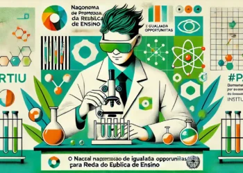 Estudante em laboratório no programa Partiu IF, iniciativa do governo com pagamento de auxílio para alunos.