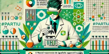 Estudante em laboratório no programa Partiu IF, iniciativa do governo com pagamento de auxílio para alunos.
