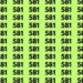 Teste de QI com imagem de um padrão repetitivo com o número 581 em uma grade sobre fundo verde. A imagem pode ser usada para testar padrões visuais ou percepção numérica.