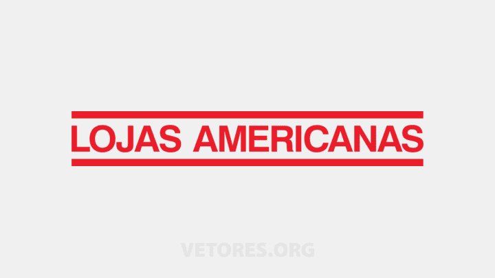 Logotipo das Lojas Americanas em vermelho com fundo branco