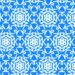 Desafio lógico com um padrão visual com formas geométricas e letra M camuflada entre símbolos brancos sobre fundo azul