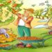 Teste de QI com uma cena de colheita com elementos inusitados e erros escondidos