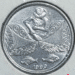 Moeda de 5 centavos de 1990 com imagem de pescador e possível erro de cunhagem