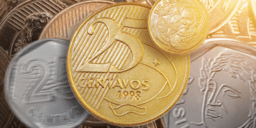 Moedas raras de 25 centavos com destaque para peça de 1998