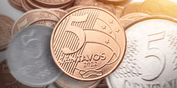 Moeda de 5 centavos com erro de cunhagem valorizada por colecionadores
