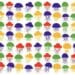 Desafio lógico com várias águas-vivas nas cores azul, vermelha, verde e amarela, e um balão camuflado.