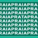 Desafio visual com várias repetições da palavra praia em letras brancas centralizadas.