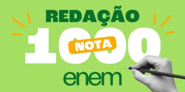 Imagem ilustrativa sobre como alcançar a nota máxima na redação do Enem, com foco nas redações nota mil.