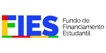 Logo do FIES (Fundo de Financiamento Estudantil) em cores vibrantes.