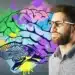 Imagem ilustrando a relação entre habilidades cognitivas e o desenvolvimento pessoal, com cérebro colorido ao fundo