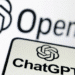 Logotipos da OpenAI e do ChatGPT exibidos em destaque.