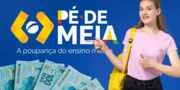 Dinheiro em notas de Real (R$ 50, R$ 100 e R$ 200) que representa o valor das parcelas do incentivo financeiro Pé-de-Meia para estudantes.