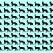 Desafio visual com várias silhuetas pretas de gatos em fundo azul, uma é diferente das outras