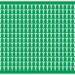 Teste visual com um padrão formado por letras T maiúsculas brancas repetidas em múltiplas linhas sobre um fundo verde