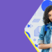 Jovem aprendiz sorridente carregando materiais educacionais e headphone representando programa Jovem Aprendiz BB 2026