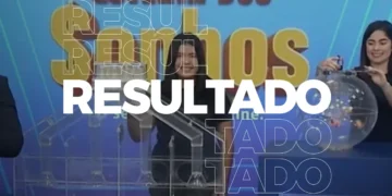 Sorteio da Mega da Virada com resultado exibido durante extração das dezenas.