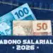 Nota de R$ 100 e R$ 50 visíveis no bolso de jeans, representando o Abono Salarial de 2026