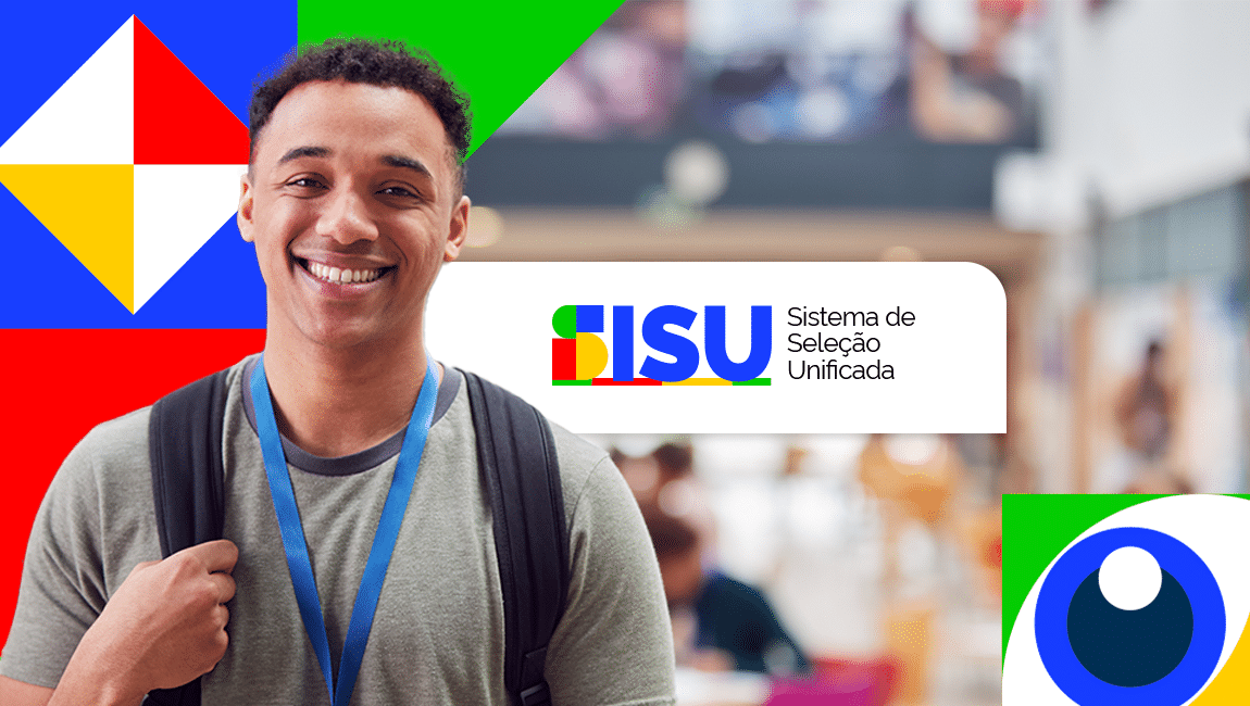 Estudante sorridente com mochila, representando a participação no processo seletivo do Sisu 2026.