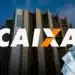 Logo da CAIXA com imagem do prédio da instituição e cédulas de 100 reais, destacando a liberação da primeira rodada do ressarcimento PIS/PASEP em 26 de janeiro.