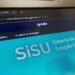 Tela do site do Sistema de Seleção Unificada (Sisu) 2026, mostrando a página de login do processo seletivo.