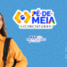 Estudante com mochila ao lado do logo Pé-de-Meia Licenciaturas 2026, representando cadastro para bolsa mensal de licenciatura.