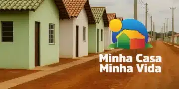 Casas populares do programa Minha Casa, Minha Vida, com destaque para o financiamento de imóveis de até R$ 600 mil a partir de abril de 2026.