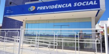 Agência da Previdência Social com fachada do INSS