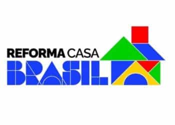 Logo do programa Reforma Casa Brasil em um fundo branco