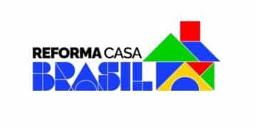 Logo do programa Reforma Casa Brasil em um fundo branco