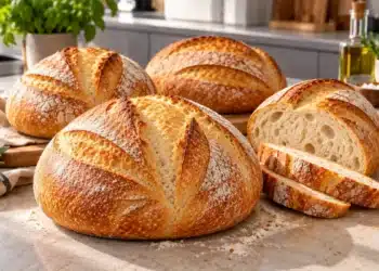 Curso de panificação ensina a preparar pão italiano do início ao fim e pode ser o primeiro passo para uma renda extra 5 Pães italianos dispostos sobre uma mesa.